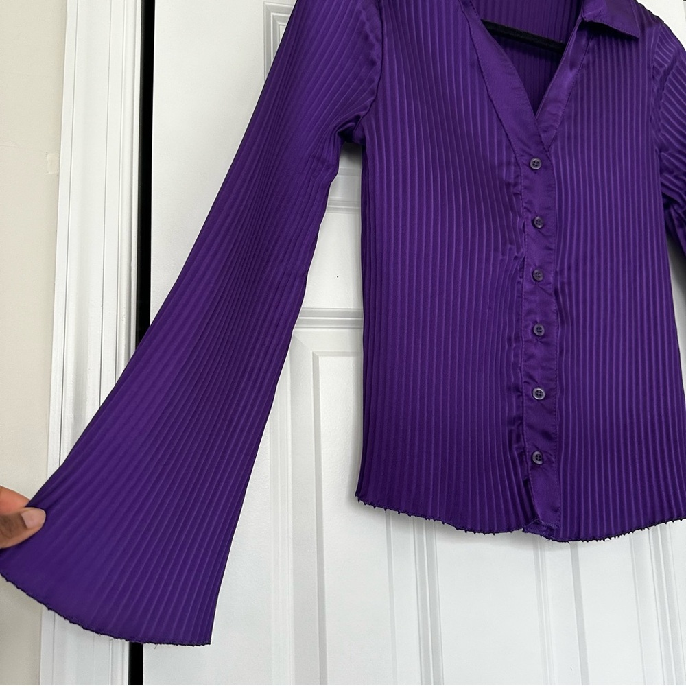 Boohoo Women’s purple plisse set